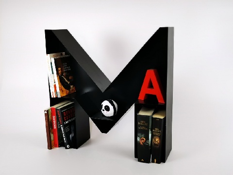 BIBLIOTHECA libreria verniciato nero oapco